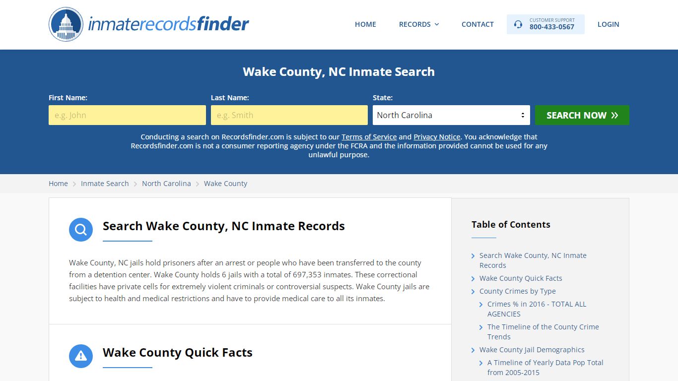 Wake County, NC Inmate Lookup & Jail Records Online